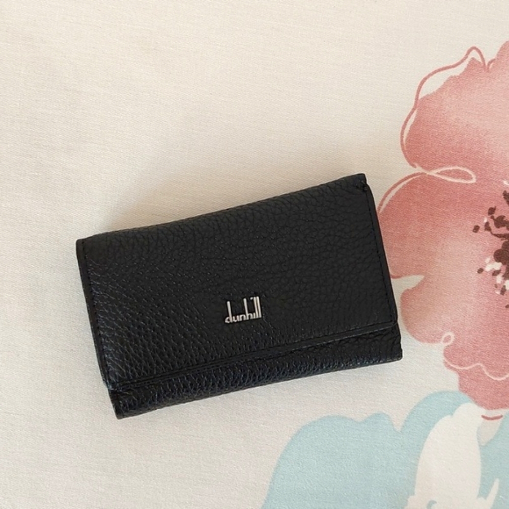 Dunhill black leather key holder
